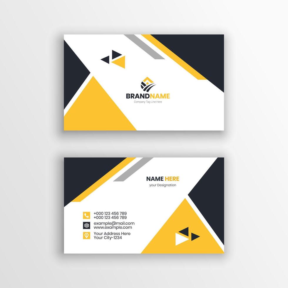Minimalist Business Card Template for Corporate Branding vector