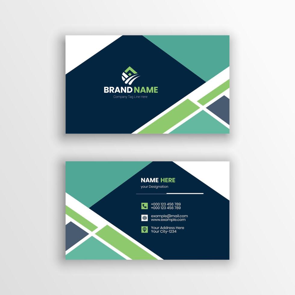 Stylish Corporate Business Card Template in Format vector