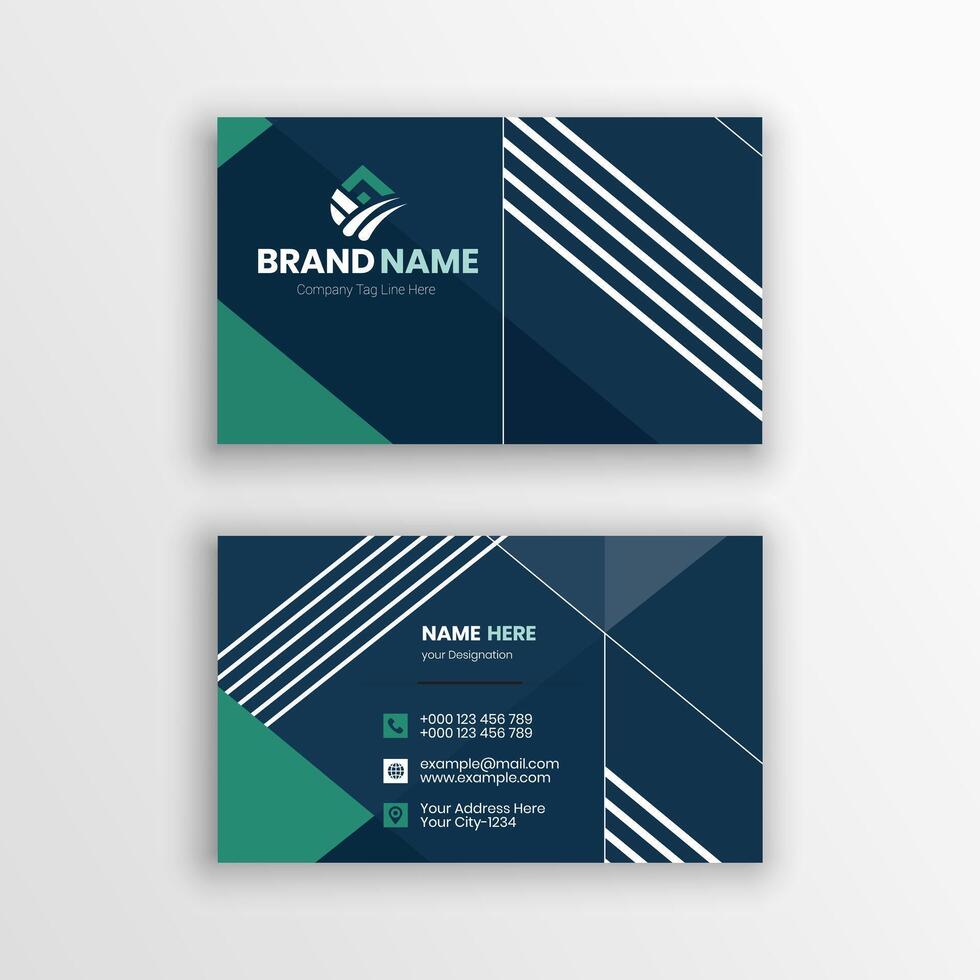 High-Quality Corporate Visiting Card Design Template vector
