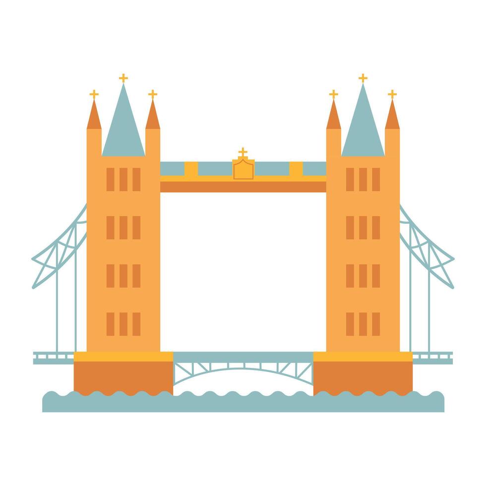 Tower Bridge. illustration isolated on white background vector