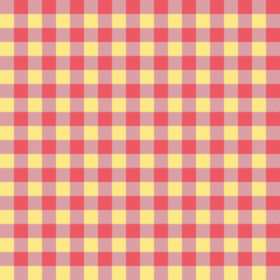 A classic red and yellow gingham or flannel check pattern, often associated with picnic blankets, tablecloths, and cozy textiles. vector