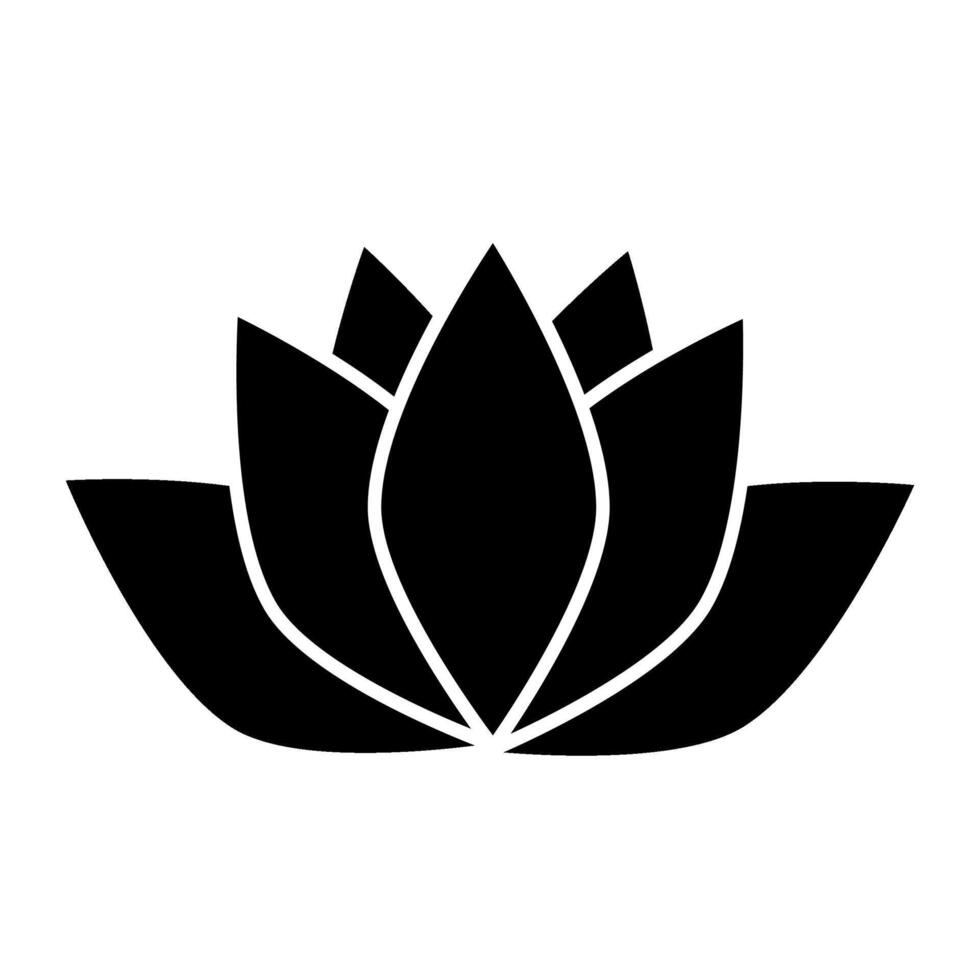 Lotus icon on white background. vector