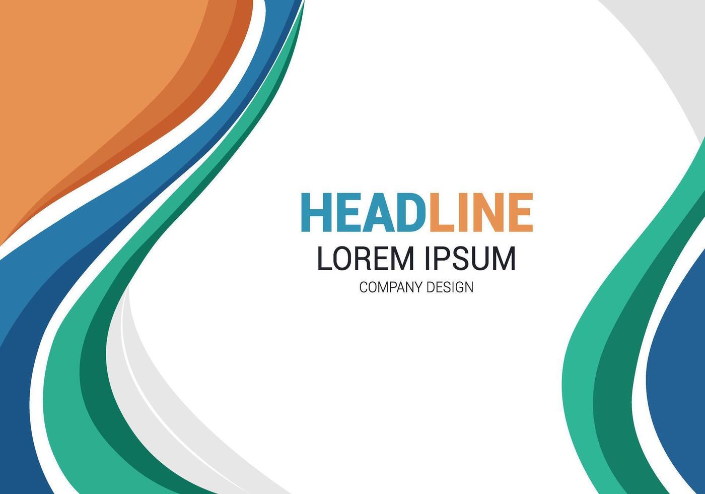 abstract background with colorful waves and text for your logo vector