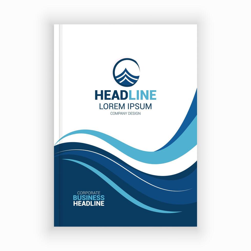 Corporate Book Cover Design Template in A4. Can be adapt to Brochure, Annual Report, Magazine,Poster, Business Presentation, Portfolio, Flyer, Banner, Website. vector