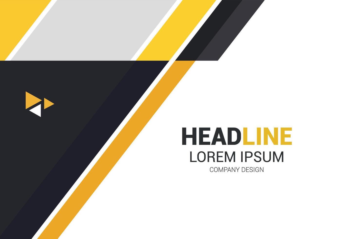 abstract modern business background with yellow and black lines vector
