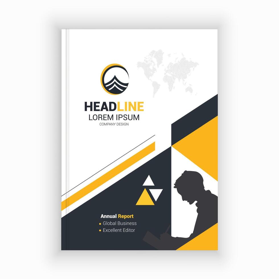 headline annual report template vector