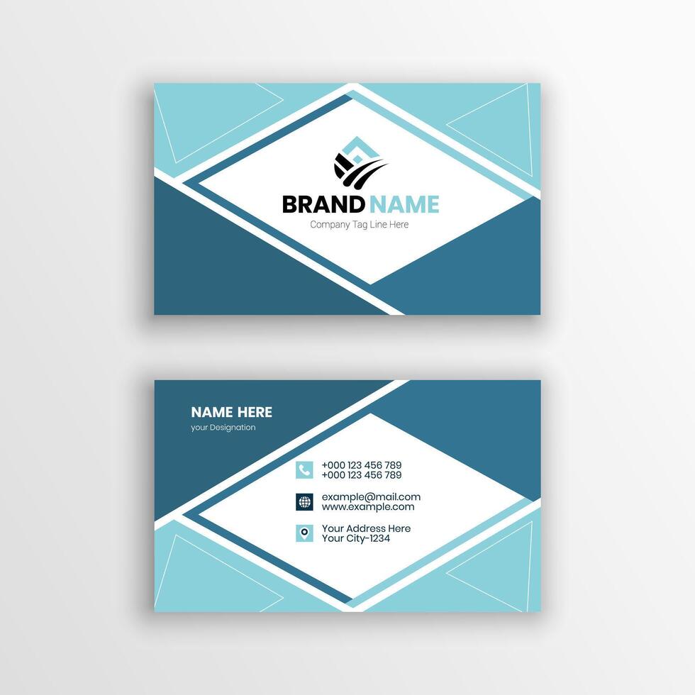 Modern and Clean Corporate Visiting Card Layout vector