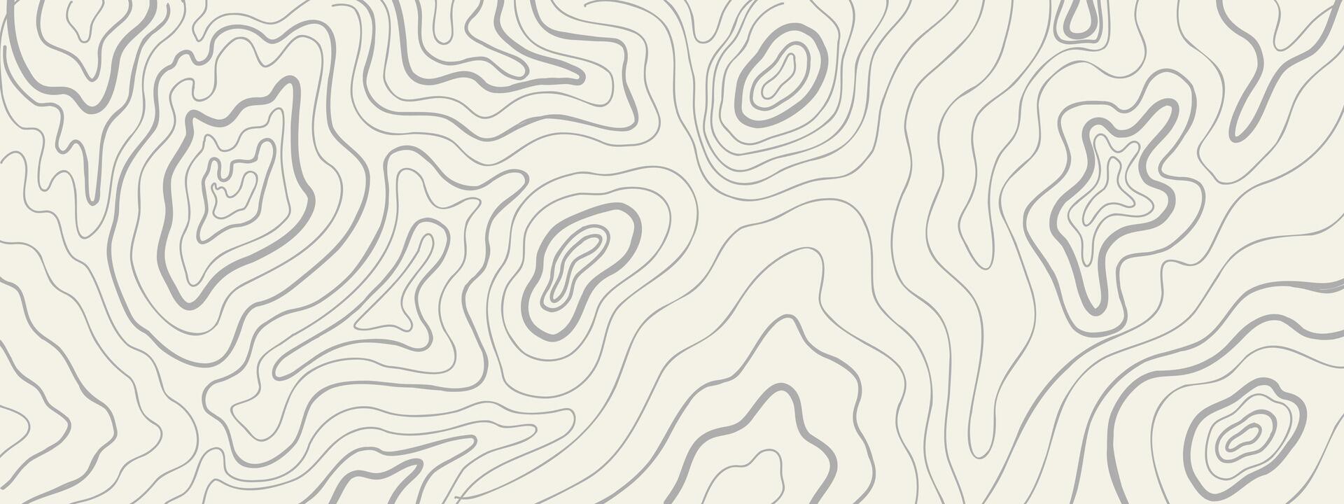 Abstract topographic contour map. Geographic mountain relief. Line art. Lines or wavy backdrop background. Cartography, topology, or terrain path concept. vector