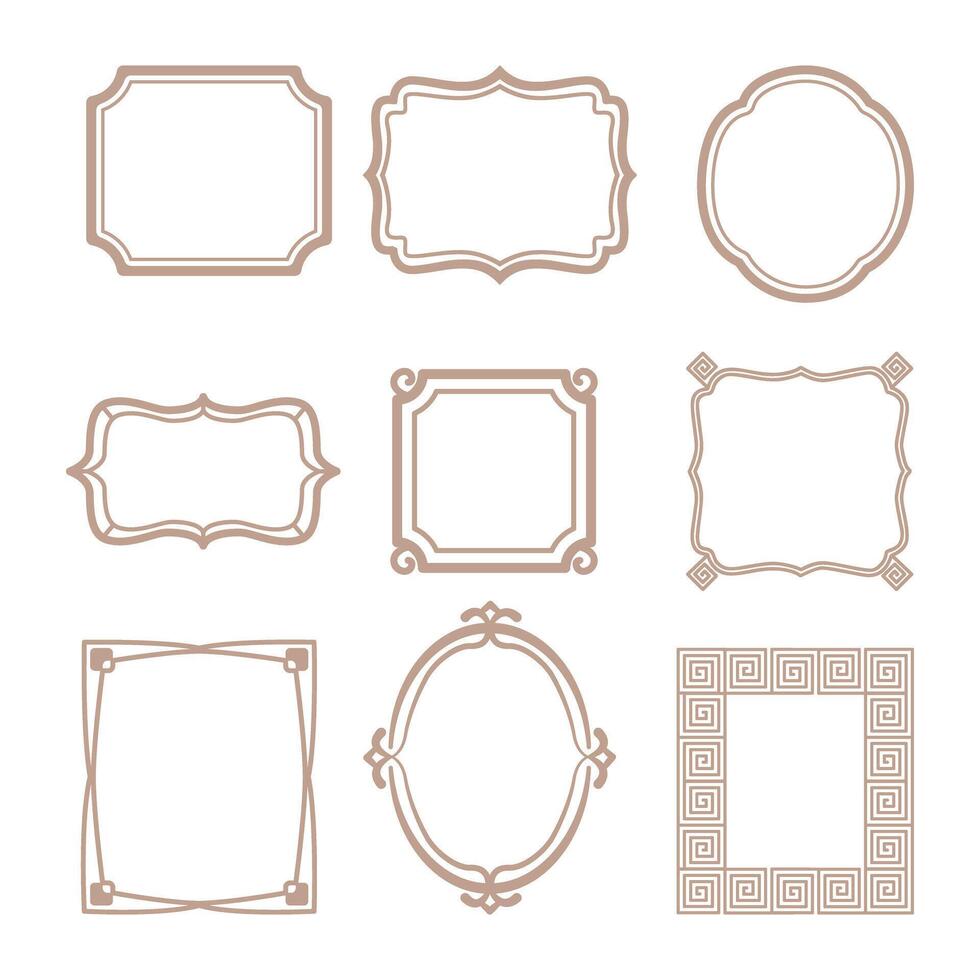 Elegant Set of Vintage Ornate Frames and Borders vector