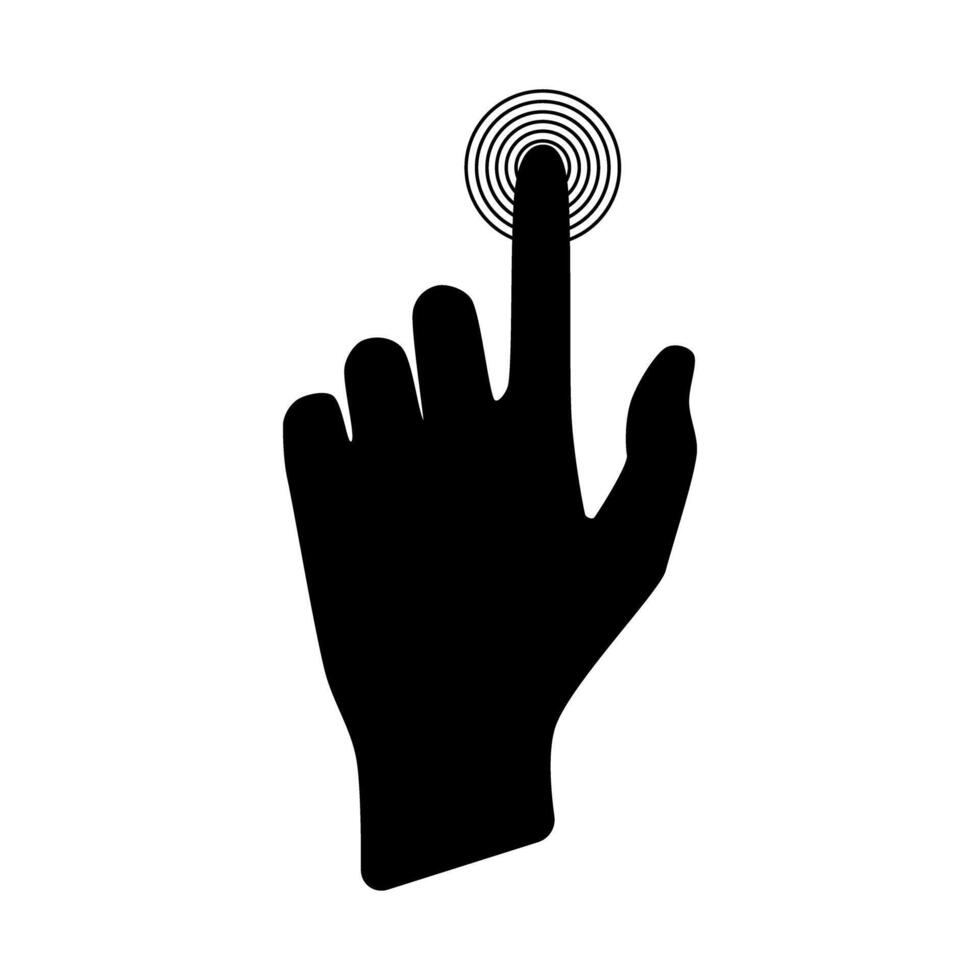 Hand Touch or Tap Gesture Icon vector