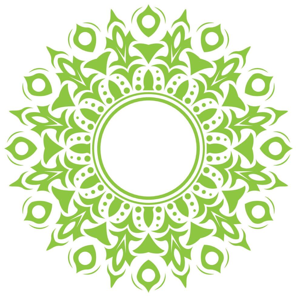 god eye frame green and white circular design with a circular pattern vector