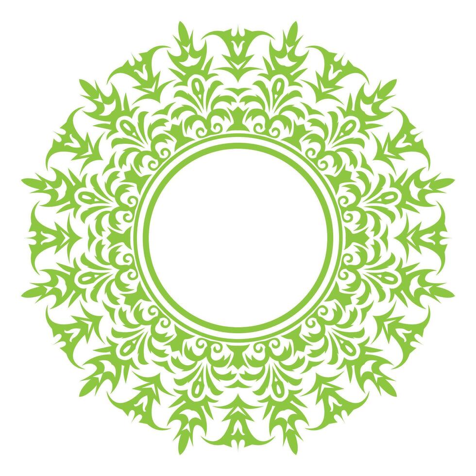 temple frame green and white circular design with a circular pattern vector