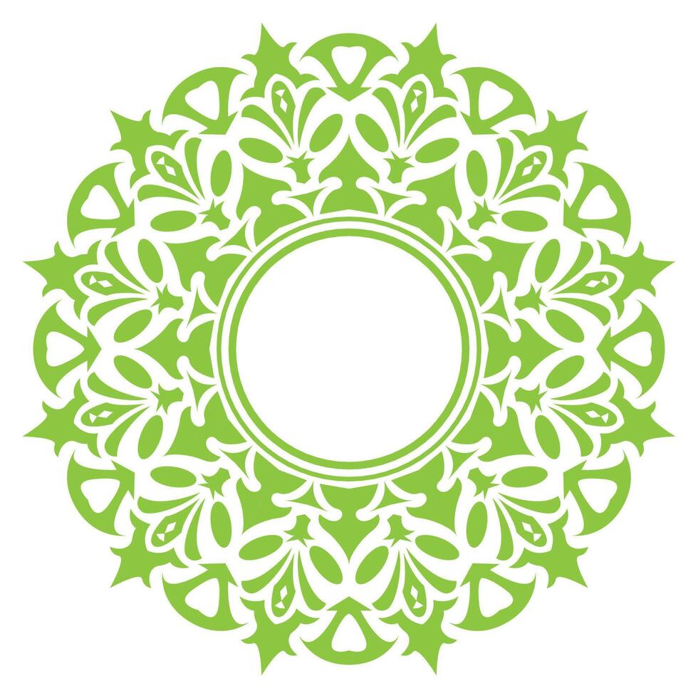 field frame green and white circular design with a circular pattern vector