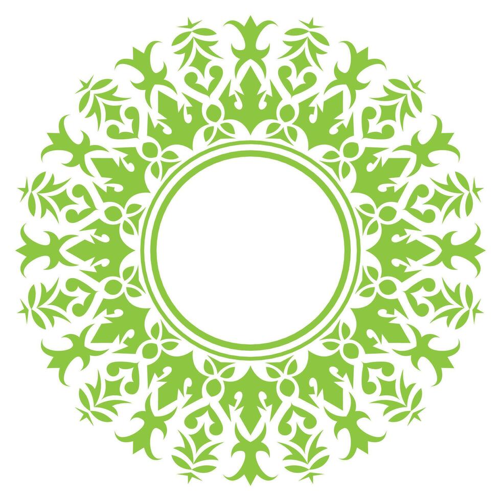 forest frame green and white circular design with a circular pattern vector