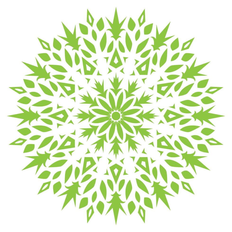 leaf green and white circular design with a circular pattern vector