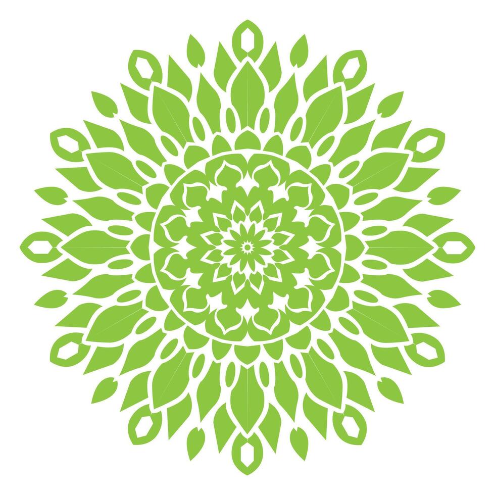 sunflower green and white circular design with a circular pattern vector