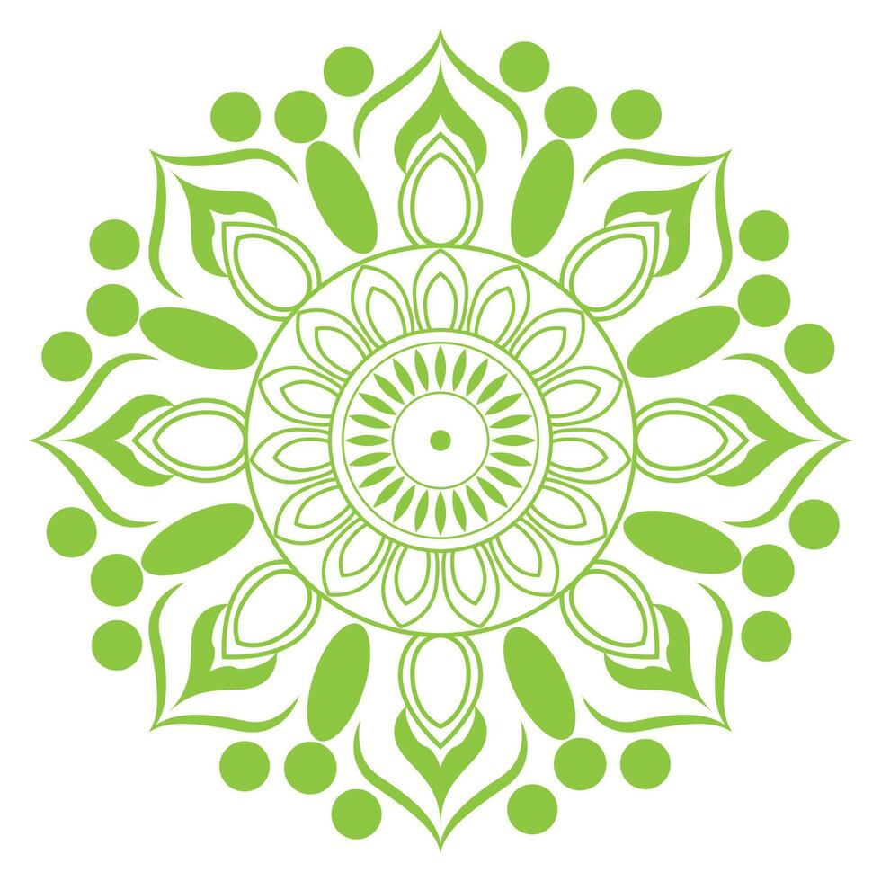 a green and white circular design with a circular pattern vector