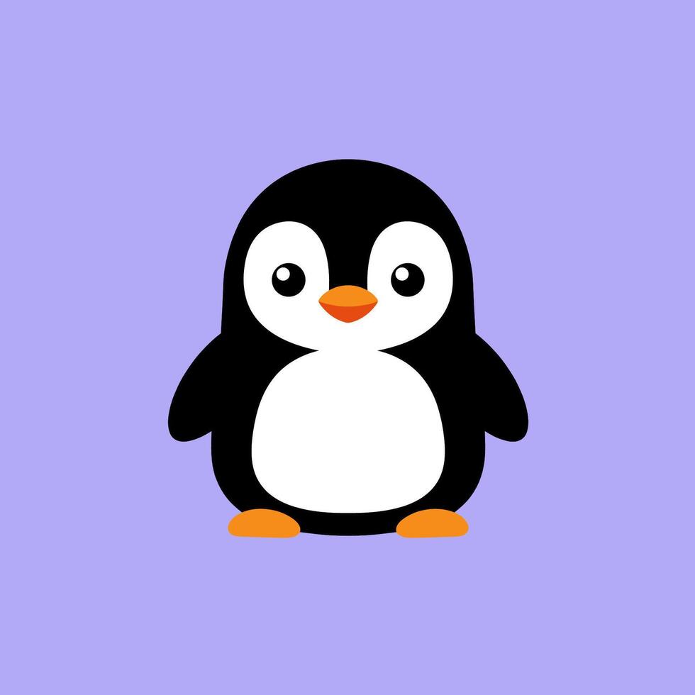 Cute fat Penguin cartoon vector
