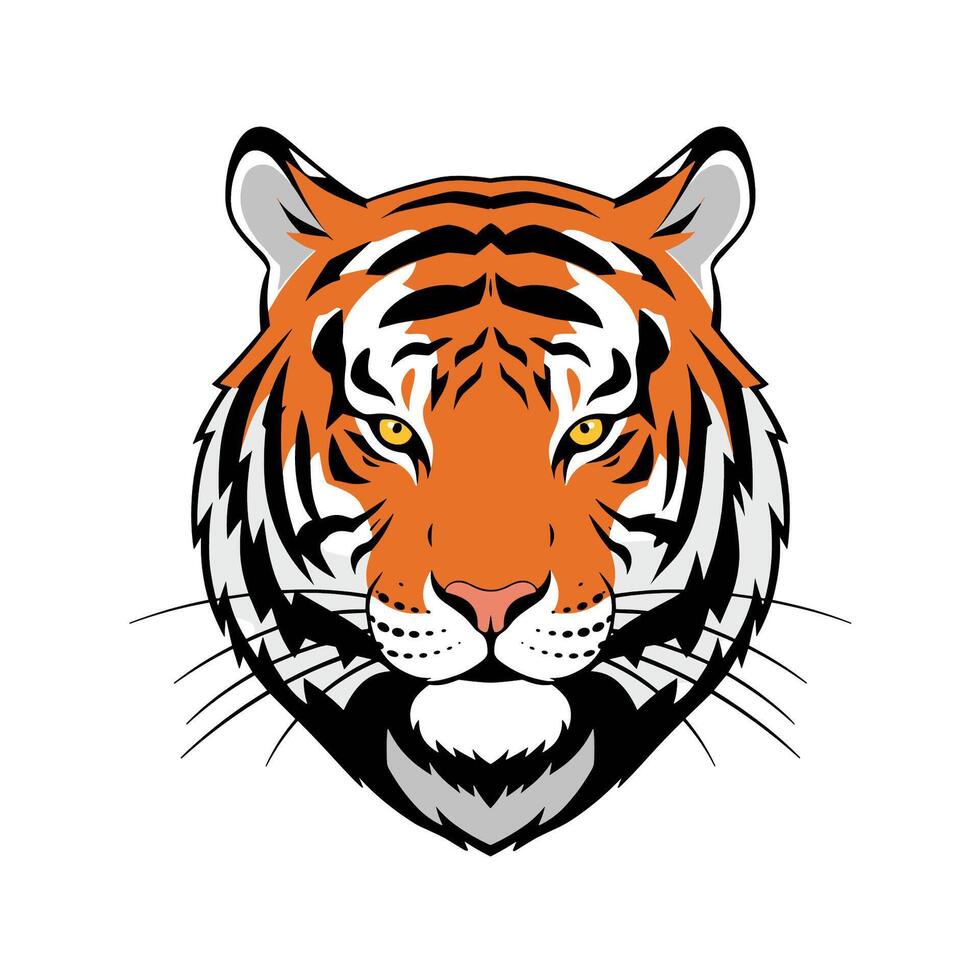 Tiger head mascot for logo design element vector