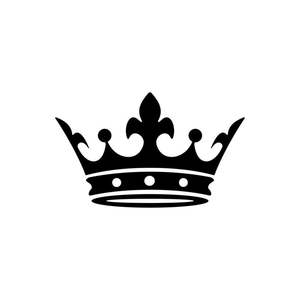 Crown symbol isolated on white background vector