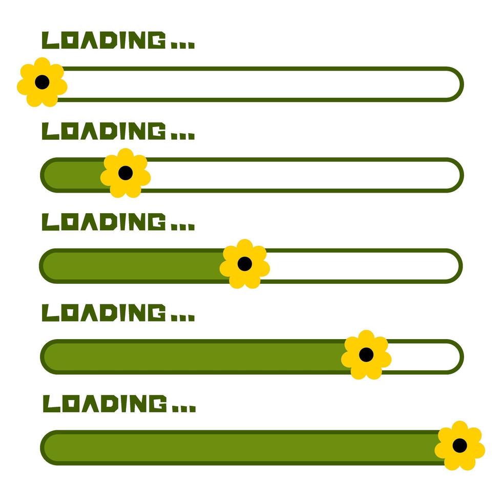 Cute Flower Loading Bar for Game 67262298 Vector Art at Vecteezy
