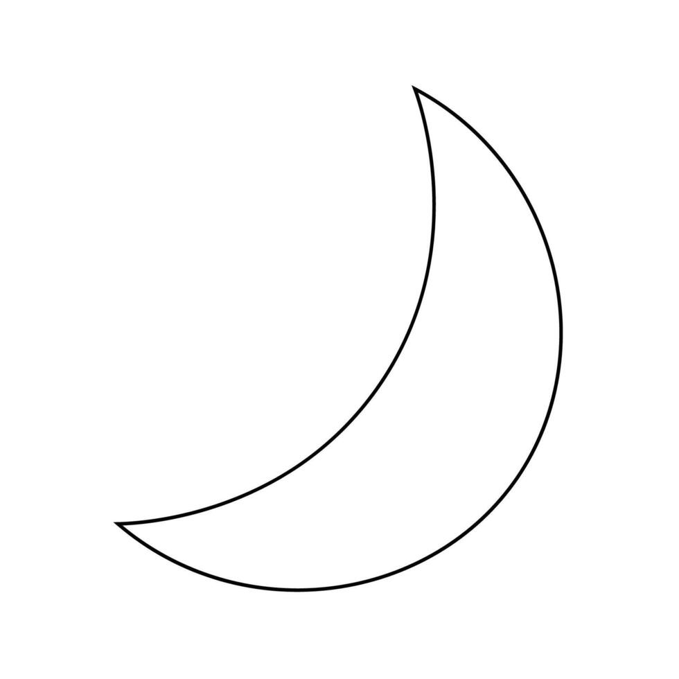 Simple moon illustrations suitable for coloring books vector