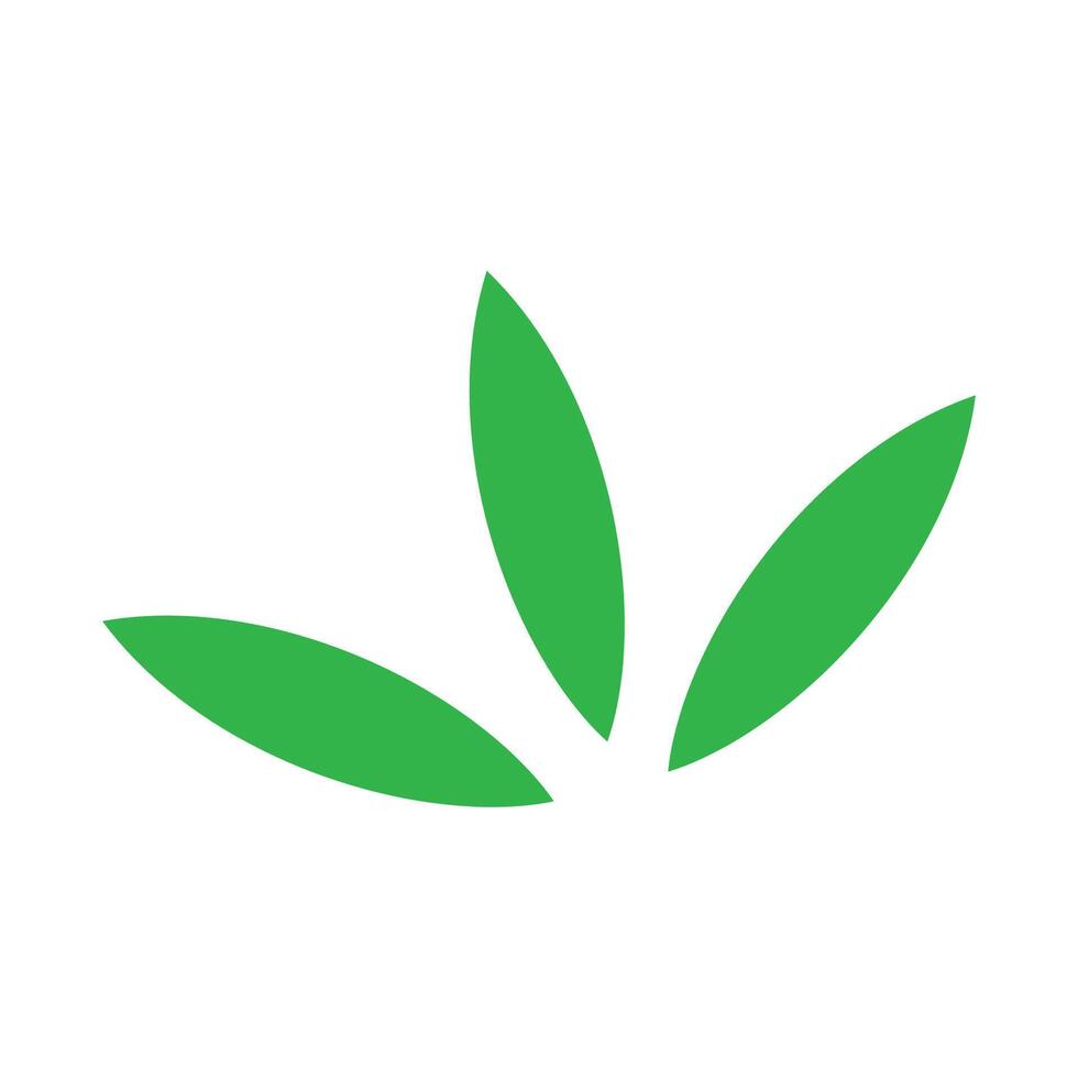 Simple grass illustration or leaves isolated on white background. vector