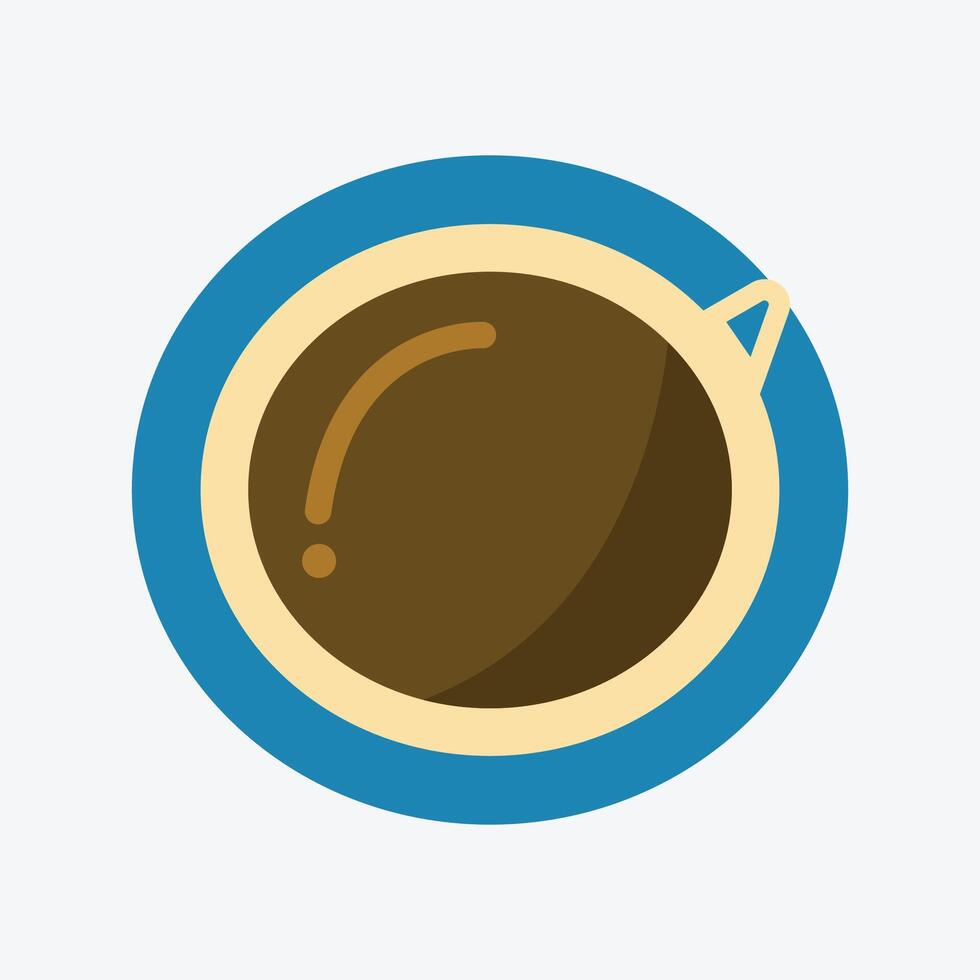 Illustration of a cup of coffee top view vector