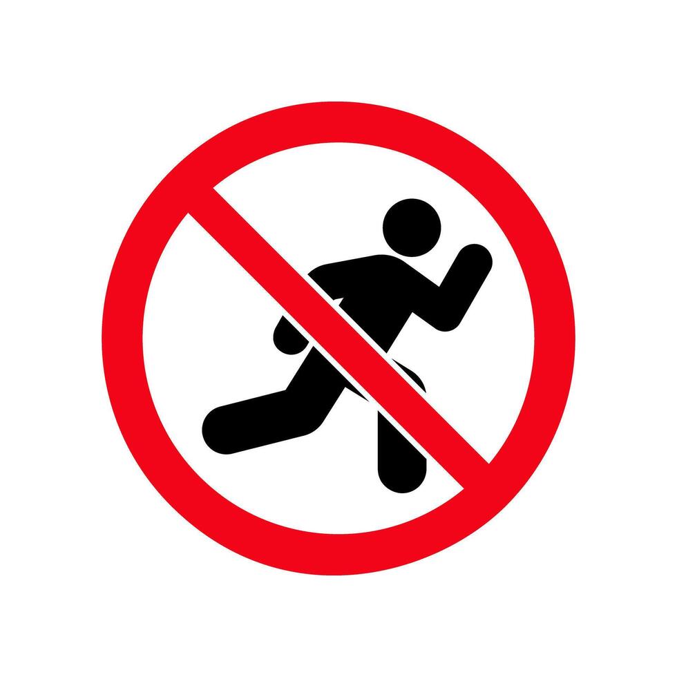 Don't Run icon flat style illustration vector