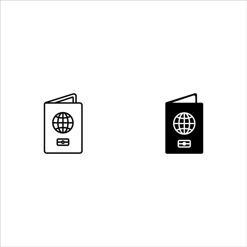 Passport icon ,document icon flat style vector