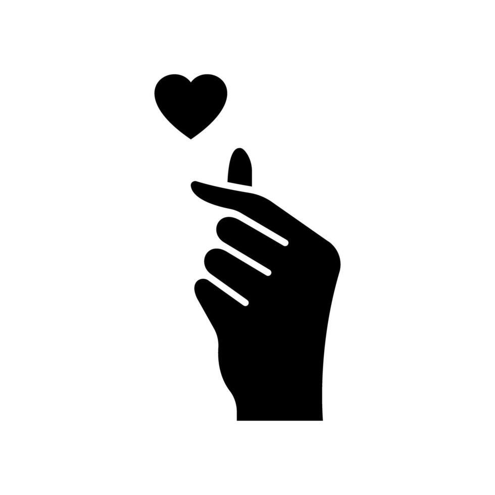 Korean love logo design template. EPS 10 vector