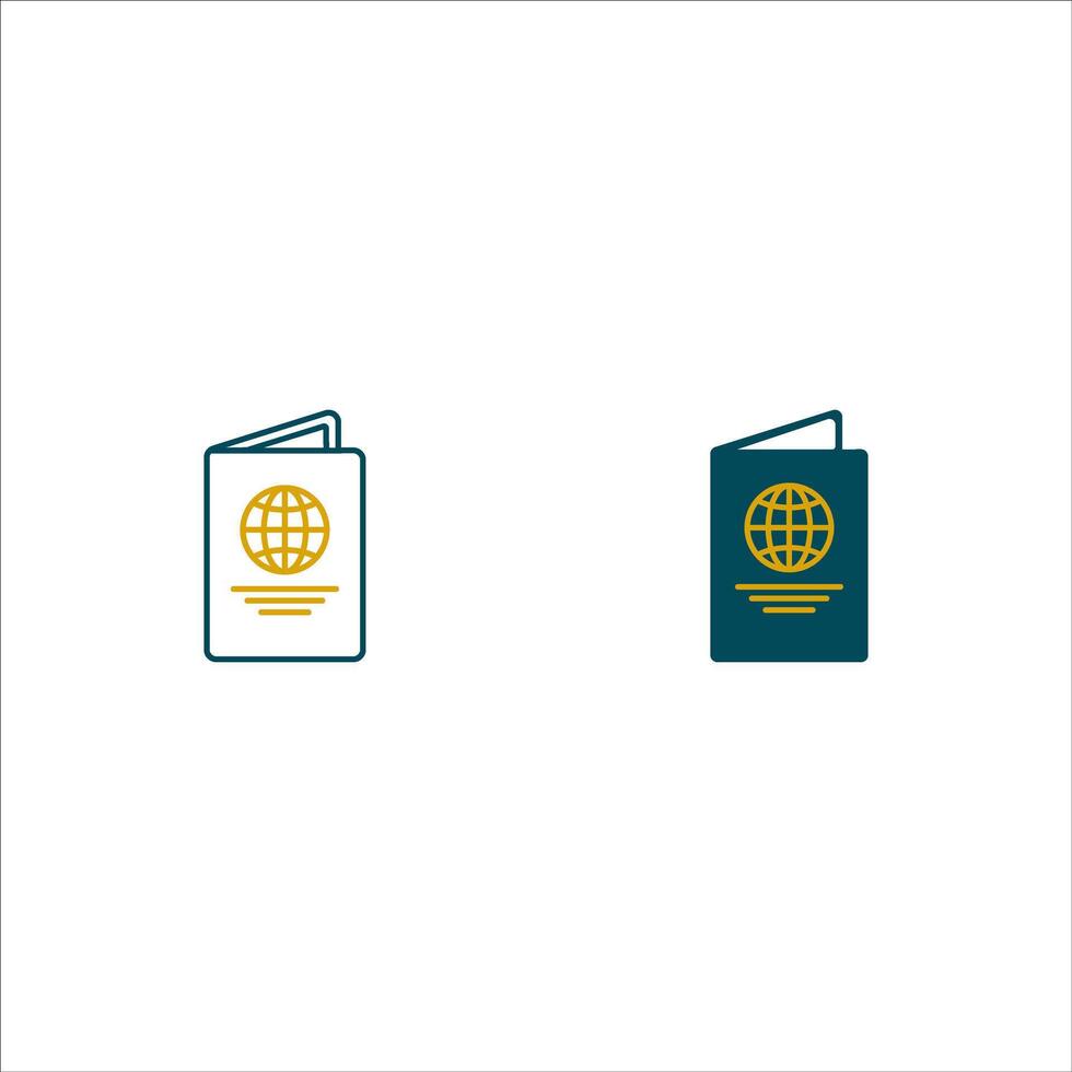 Passport Icon. Illustration. Isolate on white background. vector