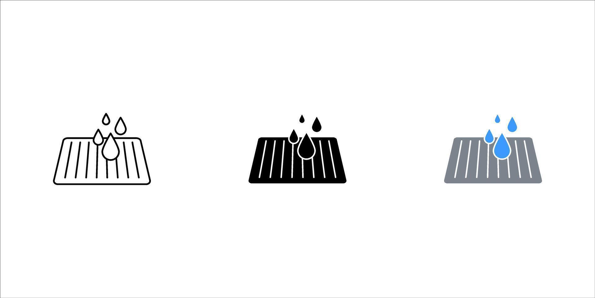 Drain icon set. Drainage icon isolated on background illustration. vector