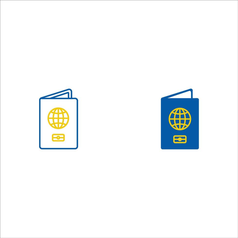 international passport icon illustration vector