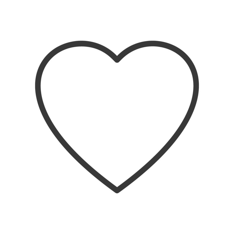 isolated one single simplest heart shape open line colorless black and white contour line easy drawingVector isolated one single simplest heart shape open line colorless black and white contour vector