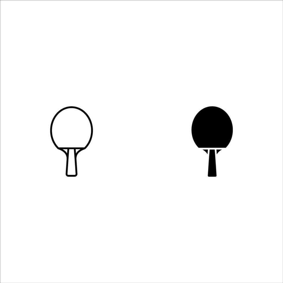 Black table tennis set icon isolated vector