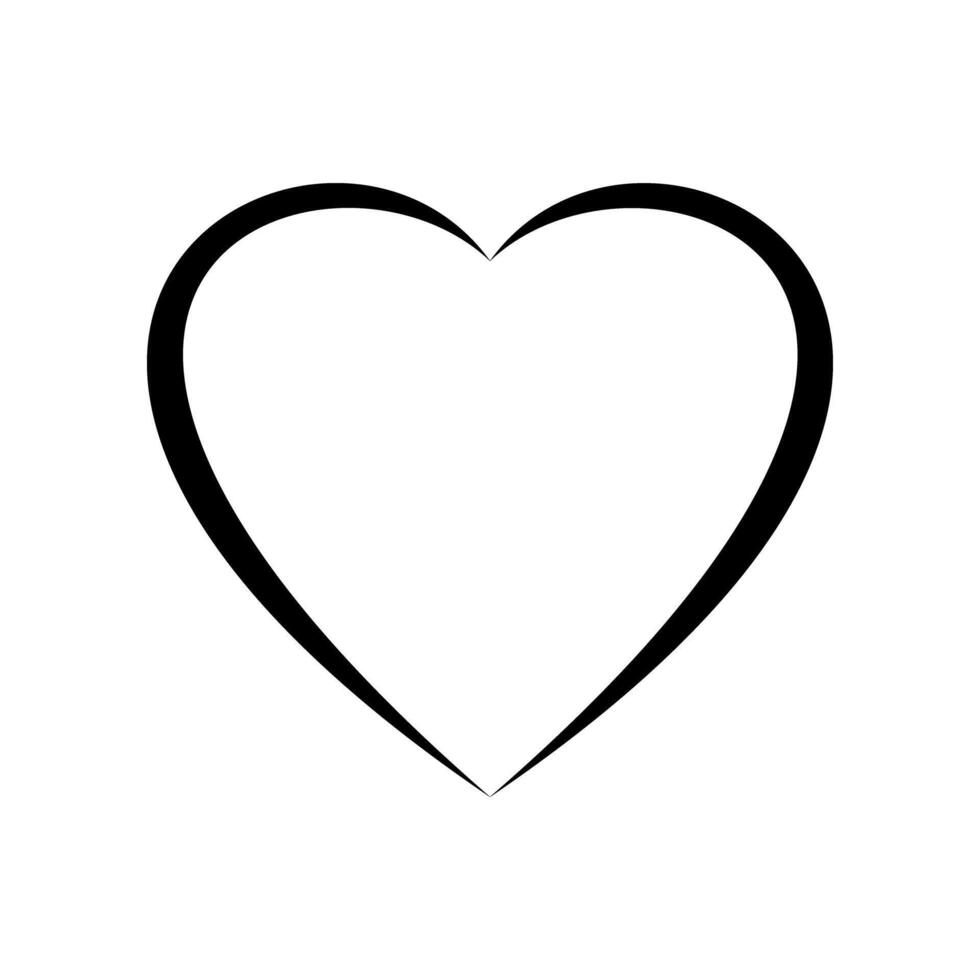 Heart Icons isolated on White Background. Symbol of Love. Flat Line Illustration. Simple Icon Design Template Elements. EPS 10. vector