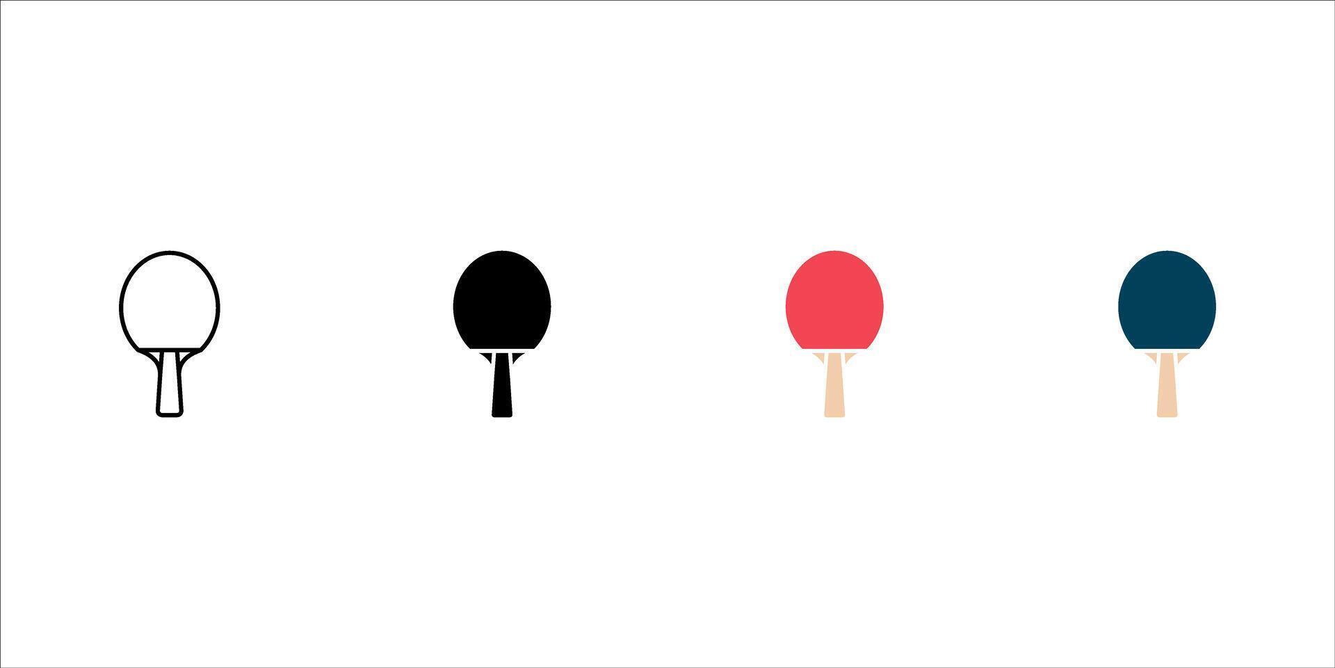 Set of rackets and ping pong ball. Table tennis game equipment. Isolated on white background vector