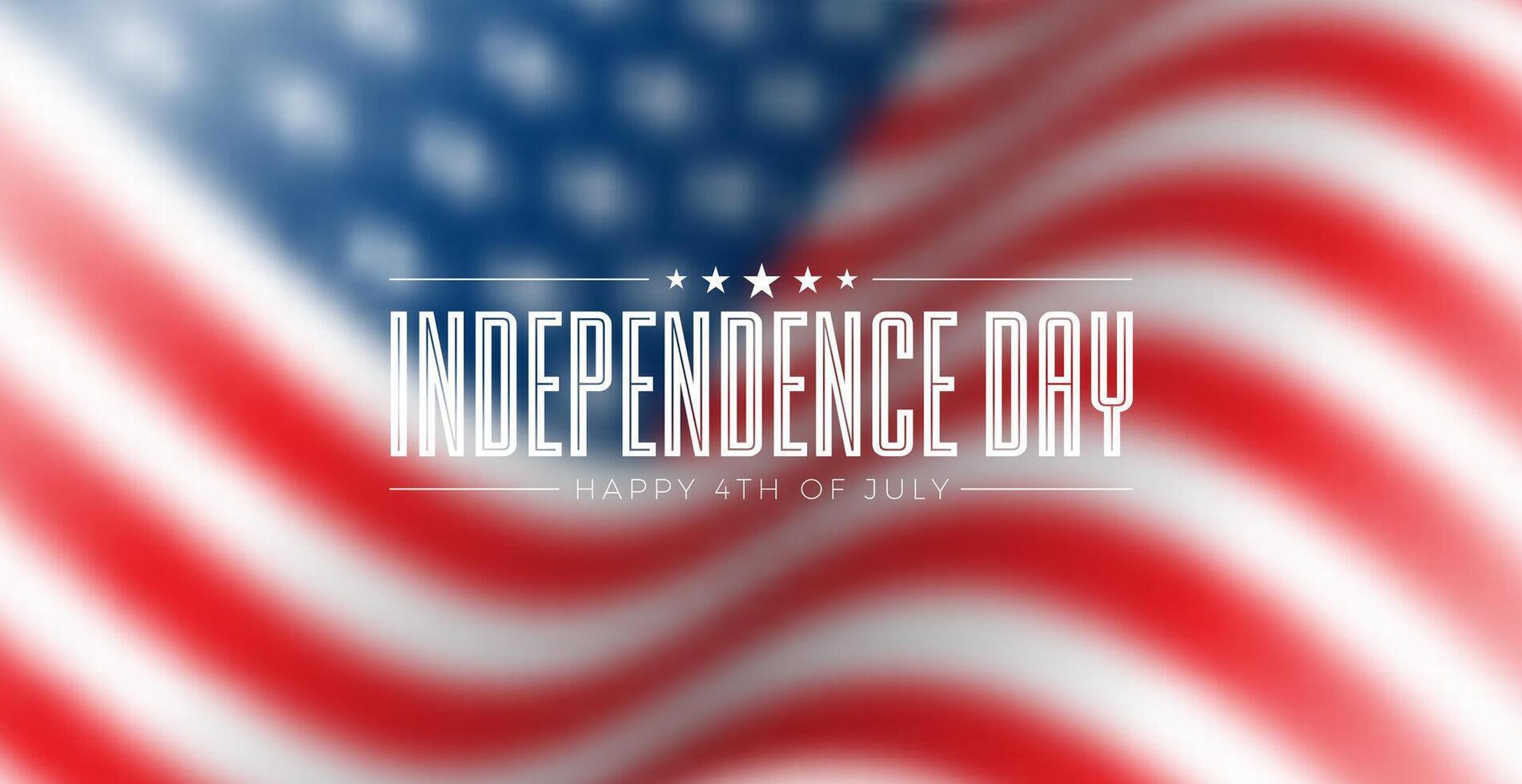 Independence Day text on flag background vector