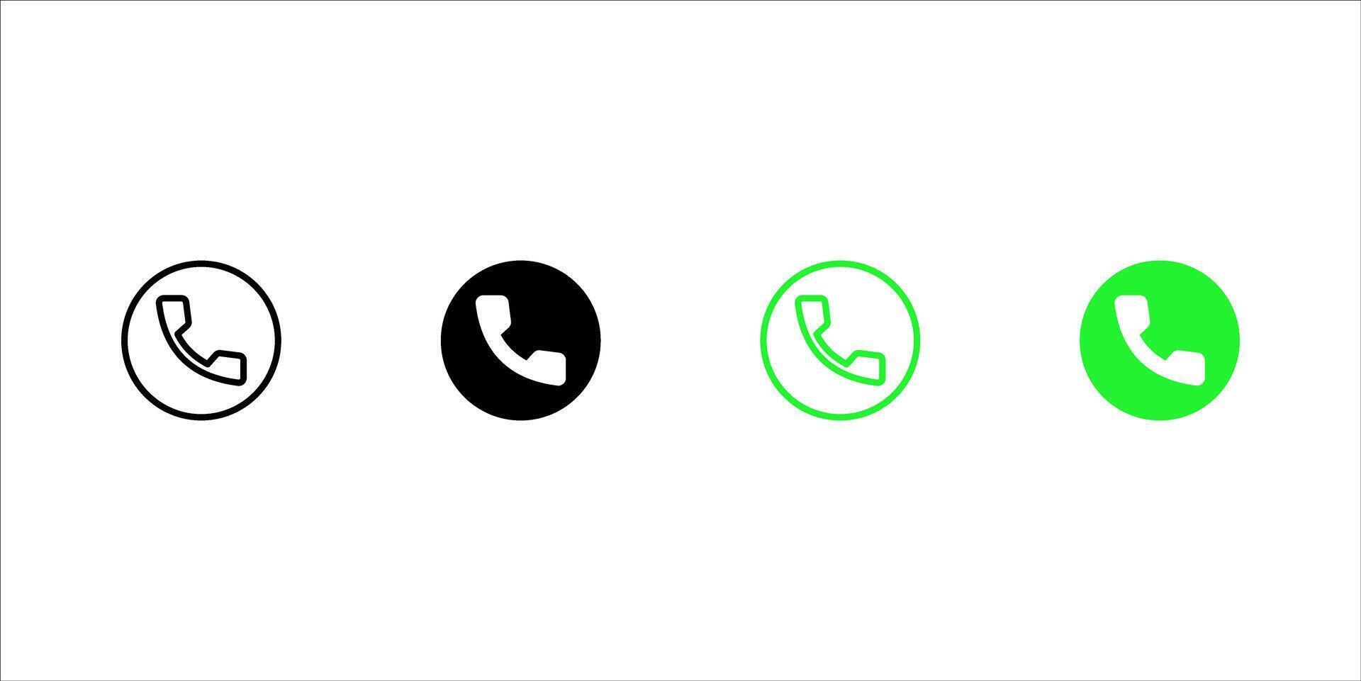 Telephone icon set , Phone pictogram, flat sign isolated on white background. Simple illustration for graphic and web design vector