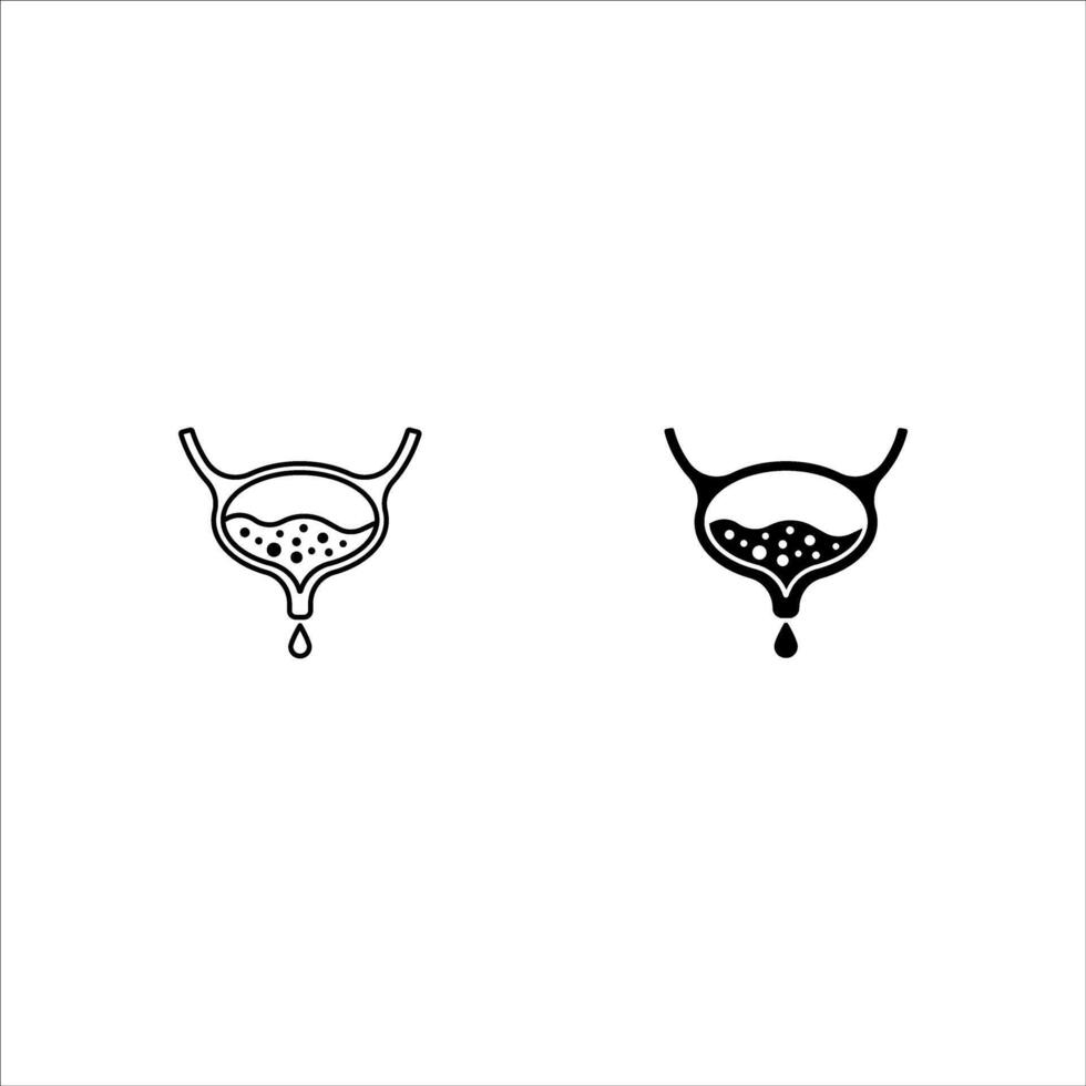 Human organ icon set. Bladder icon on a white background vector