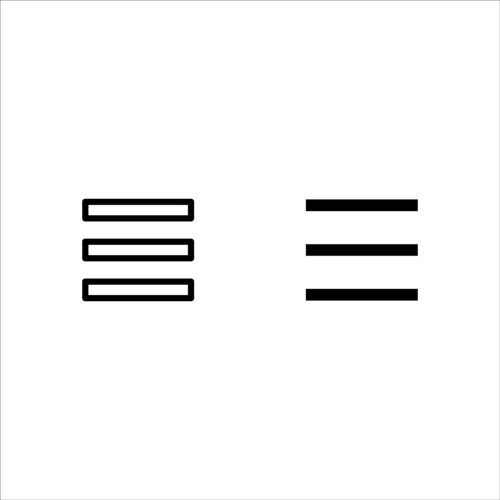 Menu Icon set, web menu icon. vector