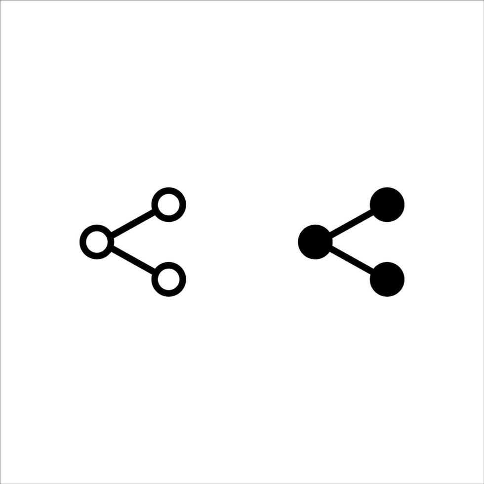 Share icon set for web, computer and mobile app vector