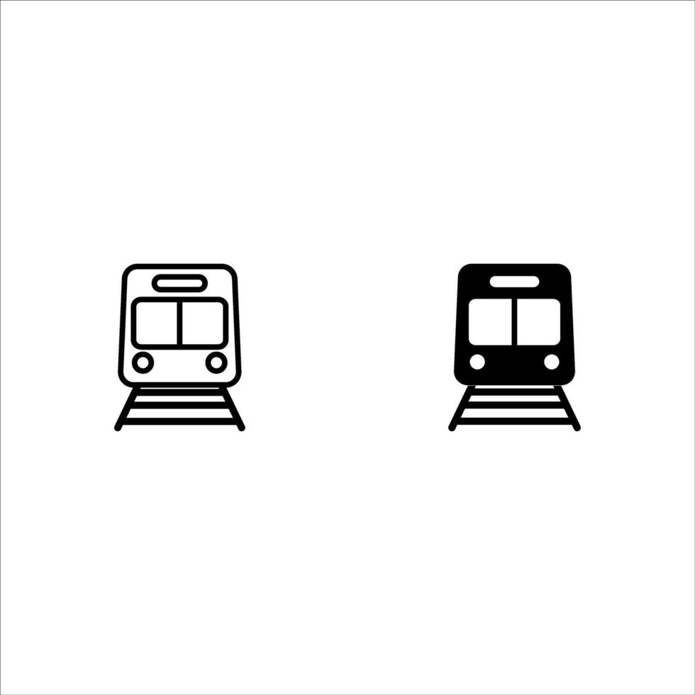 Train icon set, illustration front view design template. EPS 10 vector