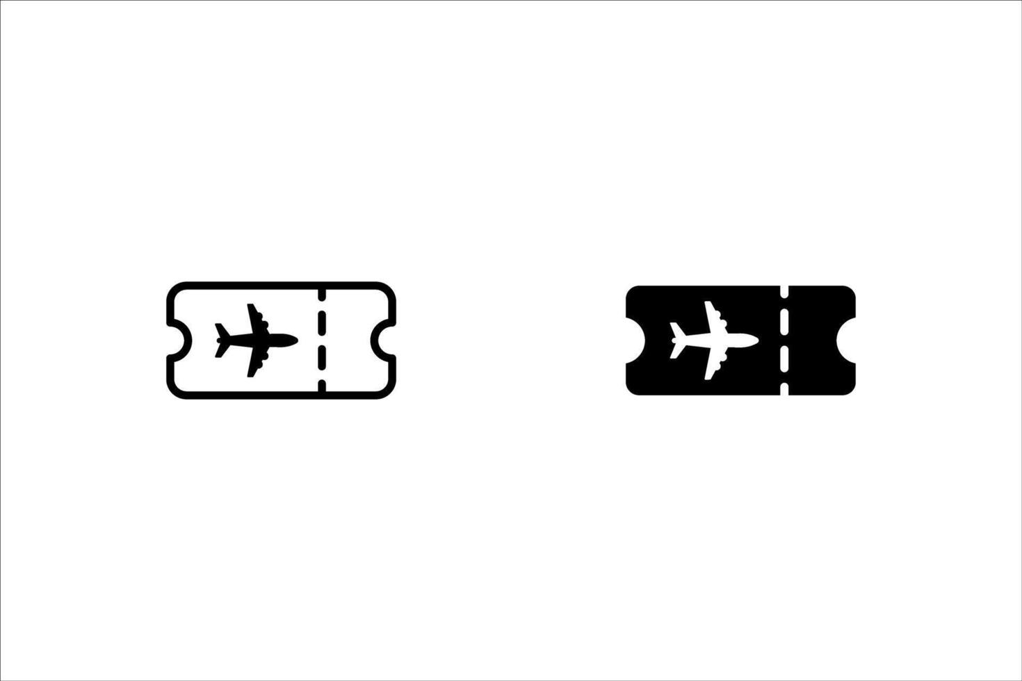 Airplane Ticket icon set. fair air plane travel booking ticket for tourist sign aviation through airplane ticket reservation of seat in vip first class economy symbolflight ticket voucher coupon logo vector