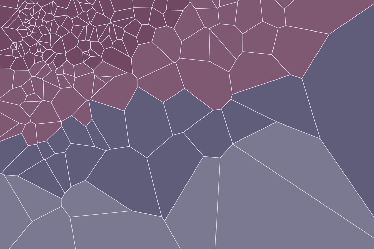 Abstract voronoi background with geometric cells and a colorful gradient in purple shades vector