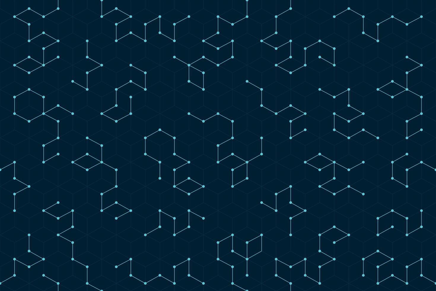 Elegant tech style geometric seamless pattern with connected points and abstract line structures vector