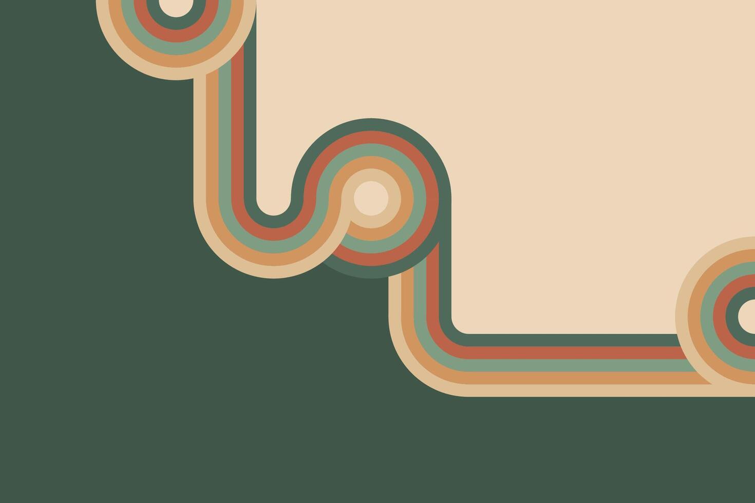 Vintage color stripes bending into retro shapes on a textured canvas vector