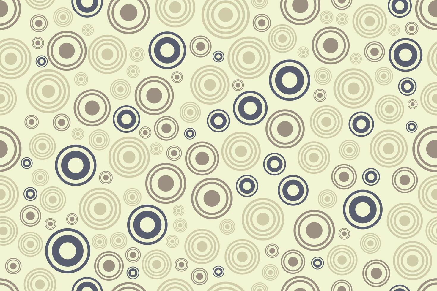 Seamless tracery rings pattern in a retro-inspired color scheme with circular abstract motifs vector