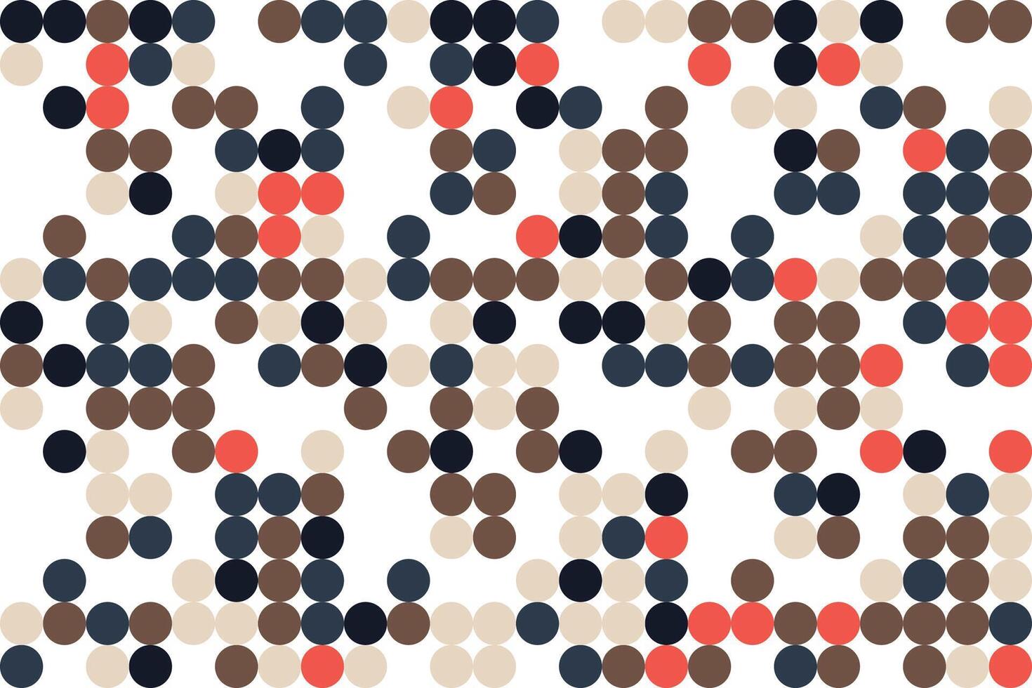 Cheerful abstract mosaic pattern featuring playful colors and round forms vector